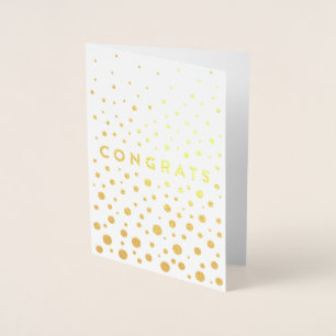 Metalizado Parabéns Cartão Folheado