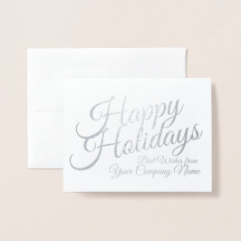 Metalizado Placa prateada de cartão de feriado personalizado 