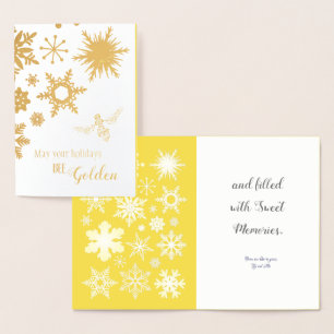 Metalizado Que as suas férias sejam douradas   Cartão persona