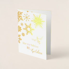 Metalizado Que Seus Feriados Sejam Ouros | CARTÃO COM FOTOS