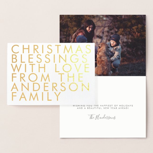 Metalizado Seu próprio Cartão de Saudação de Folha de Texto G (Exibição)