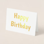 Metalizado simples cartão de aniversário feliz mínimo<br><div class="desc">projetado para você</div>