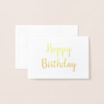 Metalizado simples cartão de aniversário feliz mínimo<br><div class="desc">projetado para você</div>