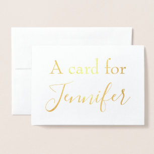 Metalizado Um cartão para um ente querido