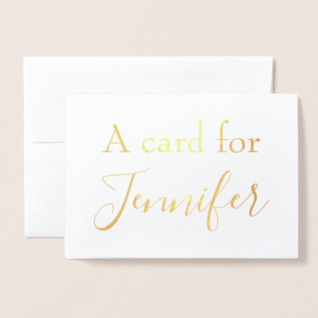 Metalizado Um cartão para um ente querido (Frente com envelope)