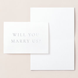 Metalizado Você Nos Casado Um Cartão Oficialmente Minimalista