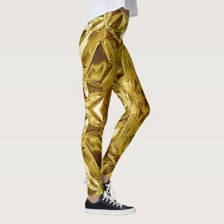 Metallic Gold Abstract 101 Leggings