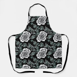 Metallic Silver Roses With Dark Green Leaves