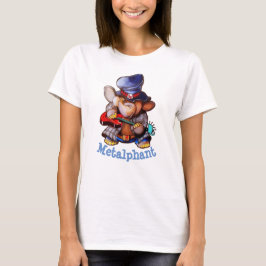 Metalphant com o t-shirt básico das mulheres da