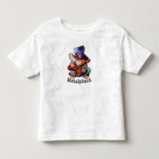 Metalphant com o t-shirt da criança da guitarra