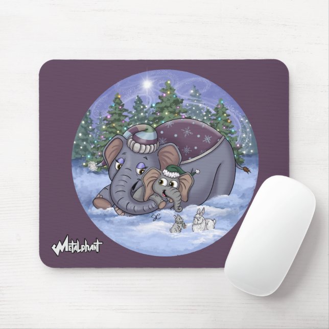 Metalphant Wilbur & Mom Mouse Pad (Com mouse)