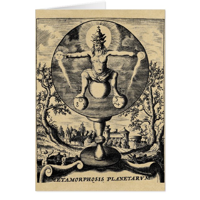 Metamorfose dos metais no cartão alquimico (Frente)