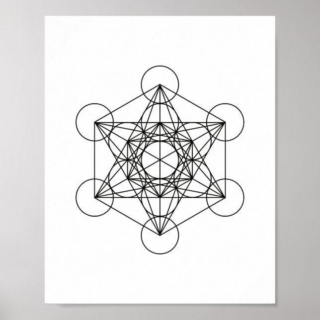 Metatron Sagrado Geometry Wall Art Poster (Frente)