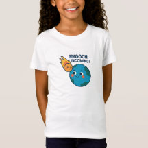 Meteoro bonito e desenho da Terra - Camisa "Smooch