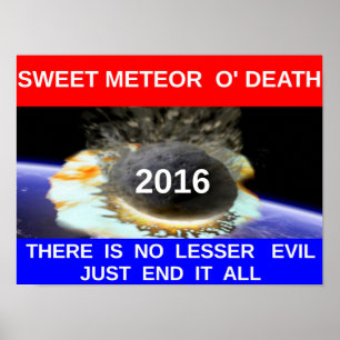 Meteoro poster da morte O 20x16 doce"