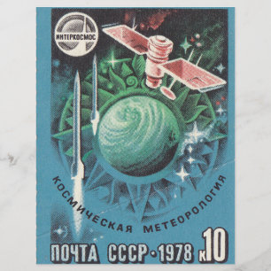 Meteorologia espacial soviética retro postagem