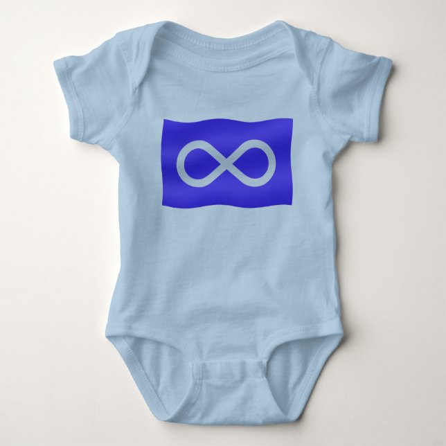 Metis Flag Baby T-shirt Primeira Nação Baby Shirt (Frente)