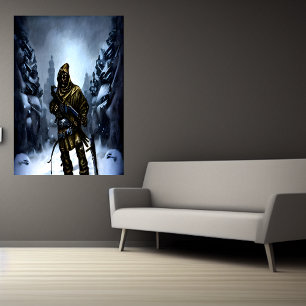 metralhadora Paladin AI Art Poster
