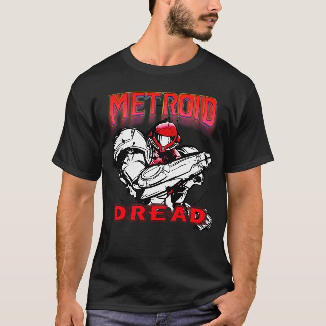 Metrid Dread Graphic Retro Samus T-Shirt (Frente)