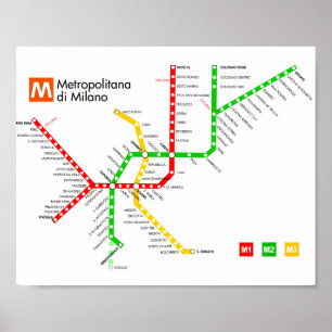 Metro poster Milão