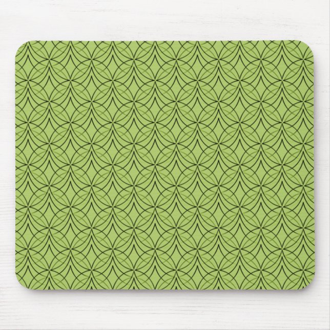 Metro Retro Mousepad de Olive Green (Frente)