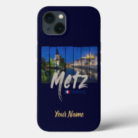 Metz Grand Est France na Vintage Noturna Souvenir