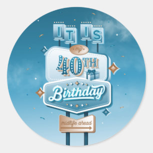 Meu 40º Aniversário / Adesivos