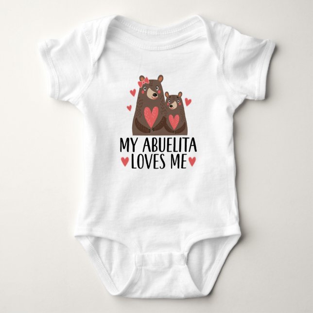 Meu Abuelita ama-me t-shirt do urso da floresta (Frente)