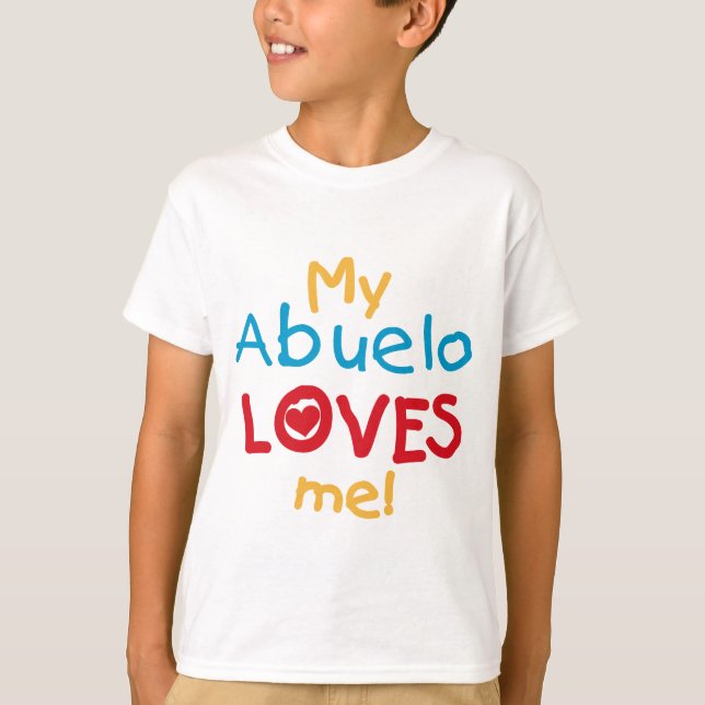 Meu Abuelo me ama camisetas e presentes (Frente)