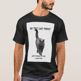 Meu Amor de Camiseta de Gato Impressão Engraçado