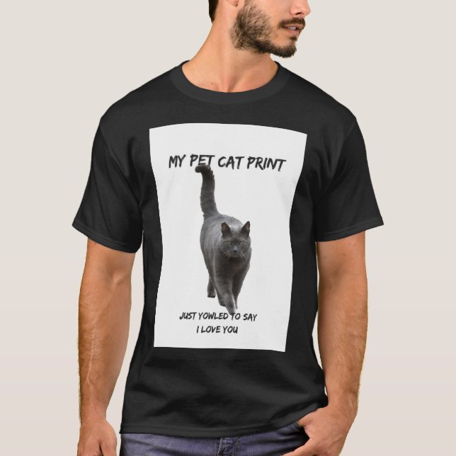 Meu Amor de Camiseta de Gato Impressão Engraçado (Frente)