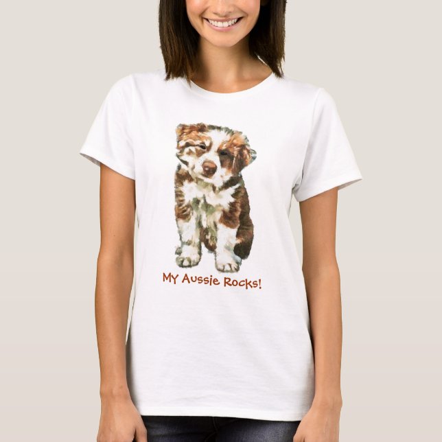 Meu Aussie balança o t-shirt (Frente)