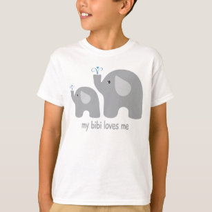 Meu Bibi me ama - Camisa Elefante para Crianças
