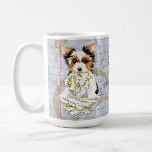 Meu Biewer Terrier Comeu minha caneca de café com 