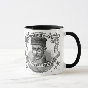Meu bigode traz todos os meninos à caneca da jarda
