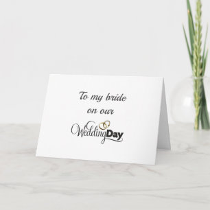 **MEU BRIDE NO NOSSO DIA DE CASAMENTO** CARTÃO DE