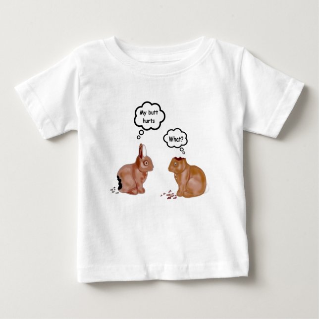 Meu bumbum fere o t-shirt das crianças dos coelhos (Frente)