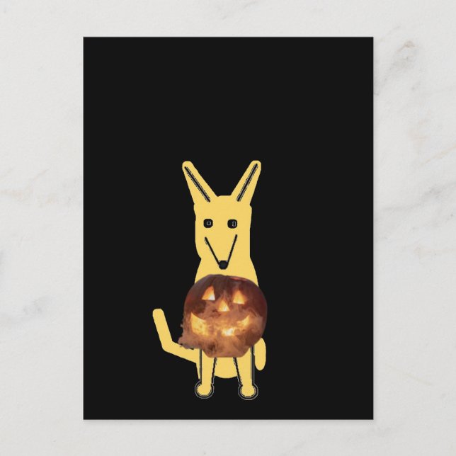 Meu Cachorro Buddy e Abóbora, Cartão Postal (Frente)