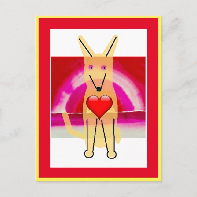 Meu cachorro Buddy e Coração, Cartão postal (Frente)