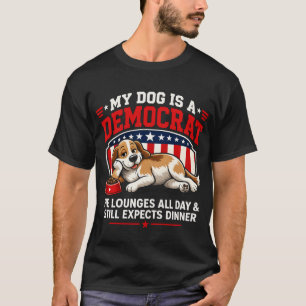 Meu Cachorro é um Democrata Camisa de Cachorro Eng