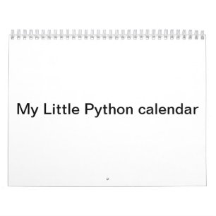 Meu calendário pequeno do pitão