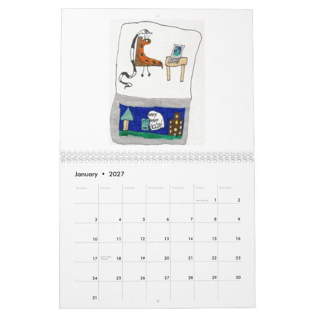 Meu calendário pequeno do pitão (Jan 2027)