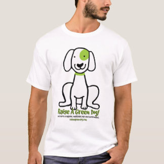 Meu cão é um t-shirt verde do cão sustentável