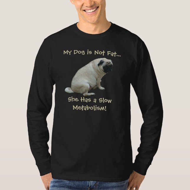 Meu cão não é t-shirt longo da Capa dos homens (Frente)