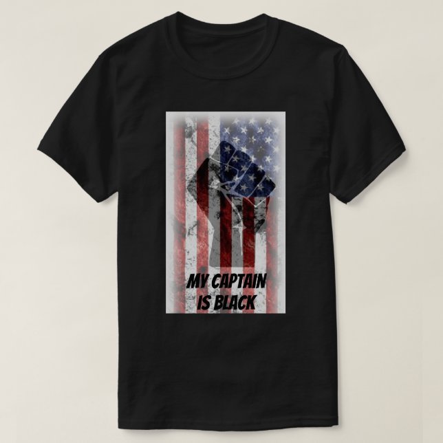 Meu Capitão é Camiseta Preta (Frente do Design)