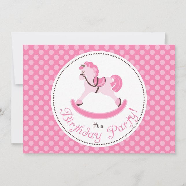 Meu cartão com fotos pequeno 5 do convite do pônei (Frente)