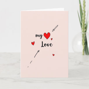 Meu Cartão de Flechas do Coração de Amor