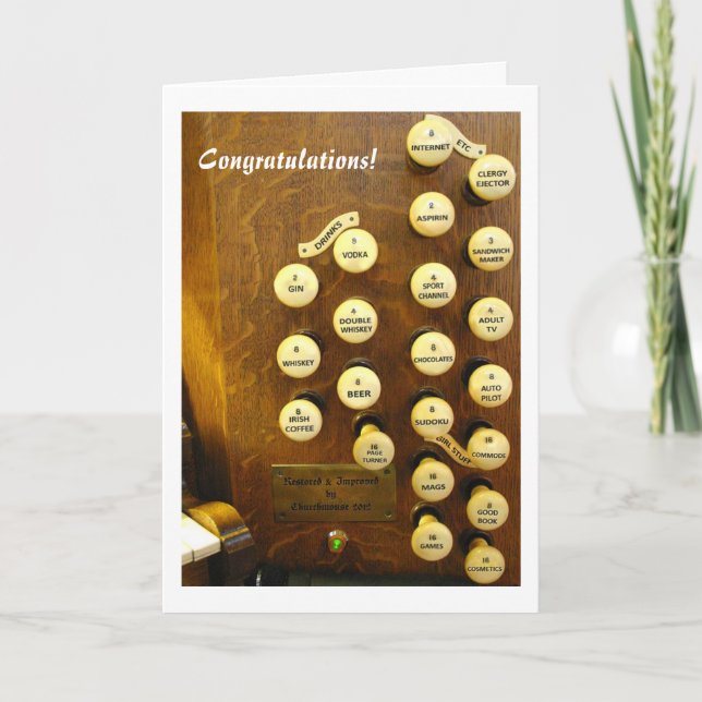 Meu cartão de Parabéns de órgãos ideal (Frente)