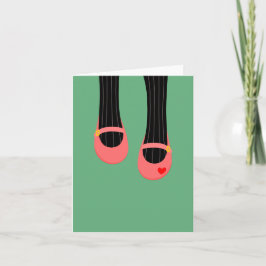 Meu Cartão de Saudação de calçados Rosa