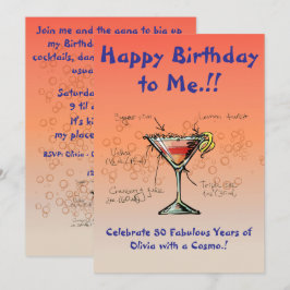 Meu Convite de aniversário Cosmopolita